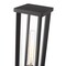 Z-Lite Glenwood 1 Light Outdoor Pier Mounted Fixture, Black & Clear 586PHMS-SQPM-BK - alternate 5